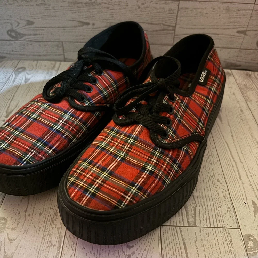 Vans Tartan Plaid Platform Shoes - Picture 3 of 4